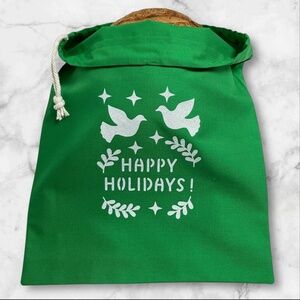 Christmas Holiday Cotton Bread Bag, Sourdough Bread Bag, Baker's Gift Bag